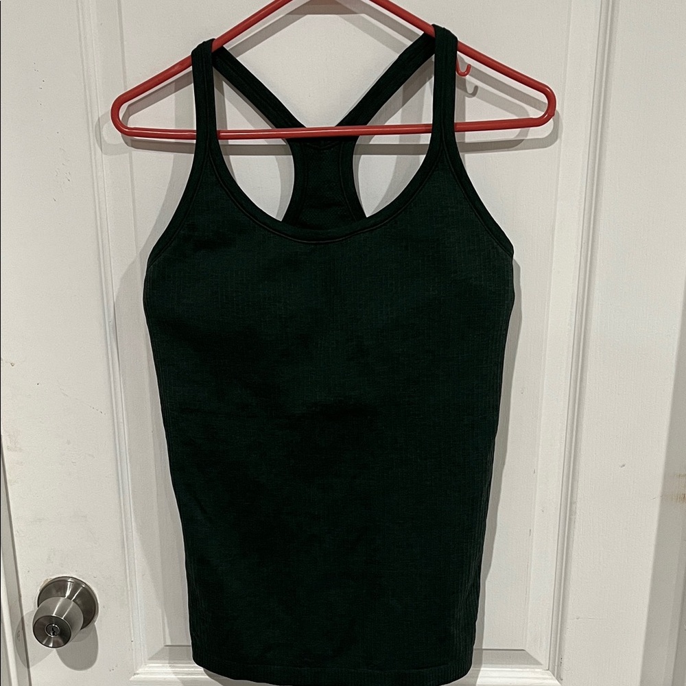 Lululemon Ebb to street tank top *light support B/C cup in color legacy green